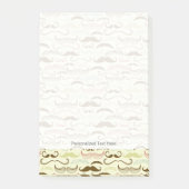 Mustache-Muster, Retro-Stil 4 Post-it Klebezettel (Vorderseite)