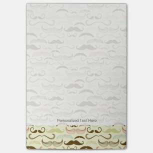 Mustache-Muster, Retro-Stil 4 Post-it Klebezettel