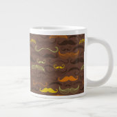 Mustache-Muster, Retro-Stil 5 Jumbo-Tasse (Rechts)