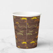 Mustache-Muster, Retro-Stil 5 Pappbecher (Rechts)