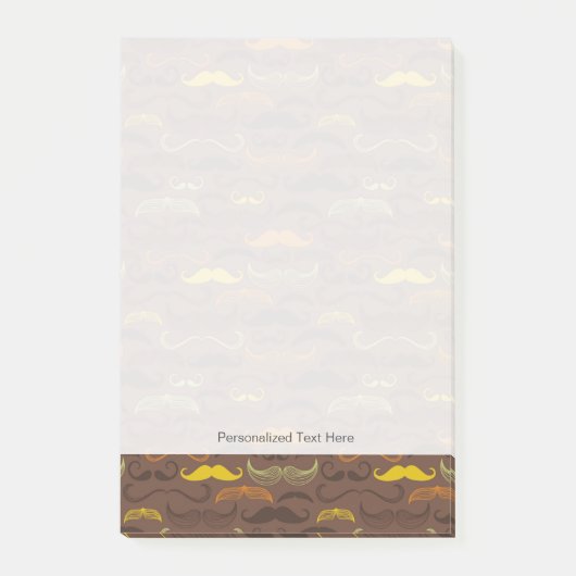 Mustache-Muster, Retro-Stil 5 Post-it Klebezettel (Vorderseite)