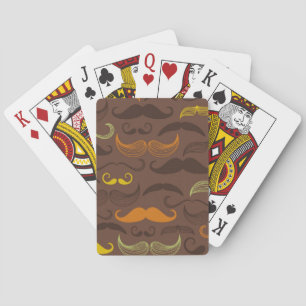 Mustache-Muster, Retro-Stil 5 Spielkarten