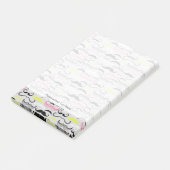 Mustache-Muster, Retro-Stil Post-it Klebezettel (angewinkelt)