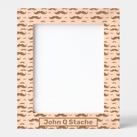 Mustache Name Template Geätzte Rahmen (Vorderseite)