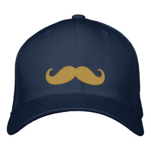 Mustache Navy Bestickte Kappe