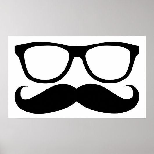 Mustache Nerd Poster (Vorne)