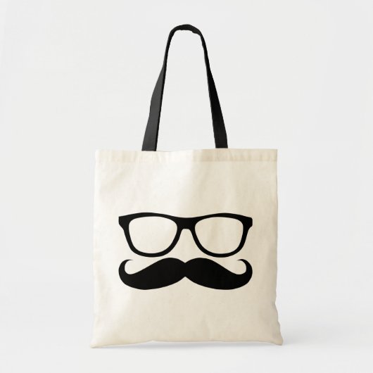 Mustache Nerd Tragetasche (Vorne)