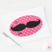 Mustache Oval Stickers (Umschlag)