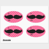 Mustache Oval Stickers (Blatt)