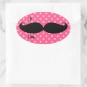 Mustache Oval Stickers (Tasche)