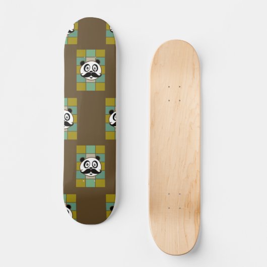 Mustache Panda 4 Skateboard (Vorderseite)