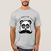 Mustache Panda Ließ ihnen Eat Yams T-Shirt (Vorderseite)