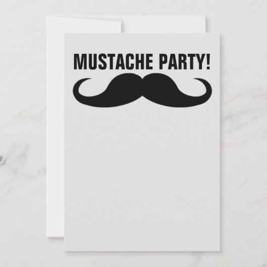 MUSTACHE PARTY!EINLADUNGEN. DU PERSONALISIERT EINLADUNG (Vorderseite)