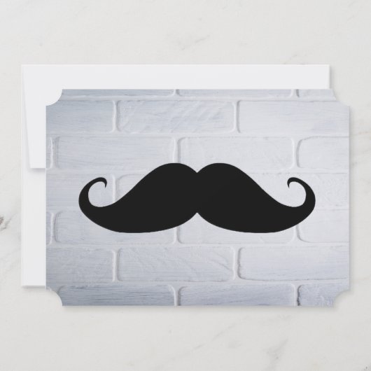 Mustache Party Shower Designer Destiny Destiny's Einladung (Rückseite)