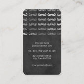 Mustache Pattern Barber Pole Visitenkarte (Rückseite)