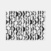 Mustache Pattern Fleecedecke (Vorderseite (Horizontal))