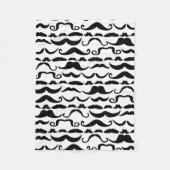 Mustache Pattern Fleecedecke (Vorderseite)