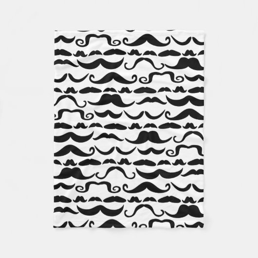 Mustache Pattern Fleecedecke (Vorderseite)
