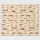Mustache Pattern Geschenkpapier (Flach)
