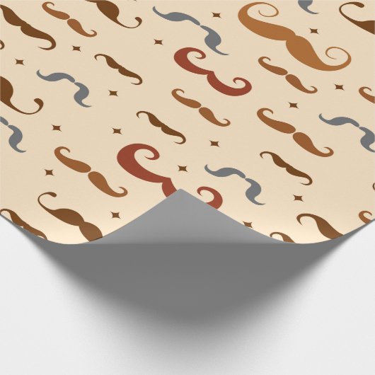 Mustache Pattern Geschenkpapier (Ecke)