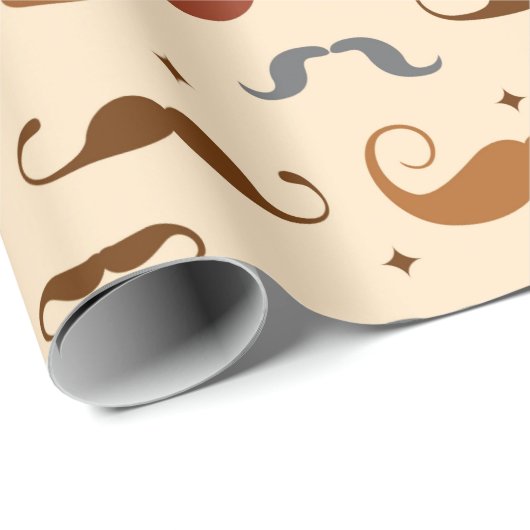 Mustache Pattern Geschenkpapier (Rolleneckpunkt)