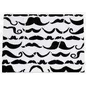 Mustache Pattern Große Geschenktüte (Vorderseite)