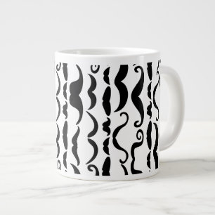 Mustache Pattern Jumbo-Tasse