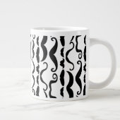 Mustache Pattern Jumbo-Tasse (Rechts)