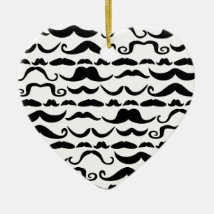 Mustache Pattern Keramikornament
