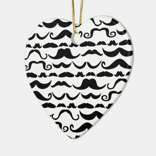 Mustache Pattern Keramikornament (Links)