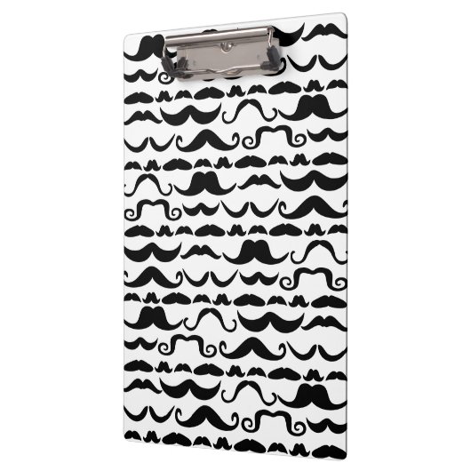 Mustache Pattern Klemmbrett (Links)