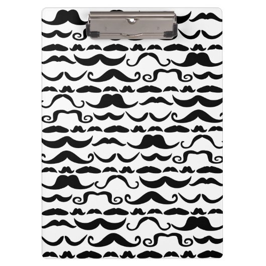 Mustache Pattern Klemmbrett (Vorderseite)