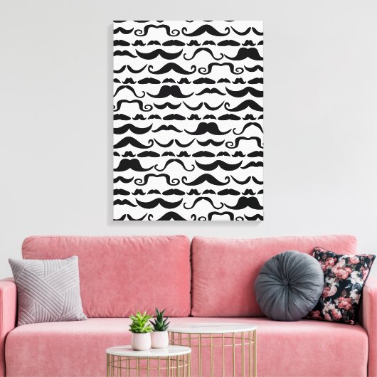 Mustache Pattern Leinwanddruck (Insitu (Wohnzimmer))
