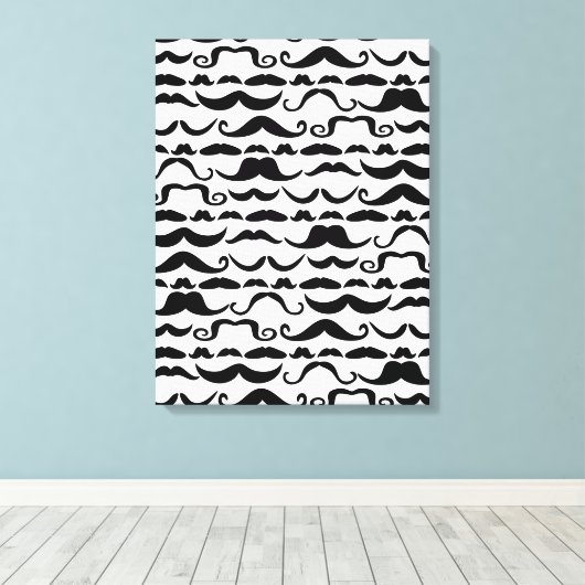 Mustache Pattern Leinwanddruck (Insitu (Holzboden))