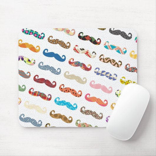 Mustache Pattern Mousepad (Mit Mouse)