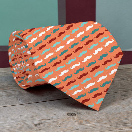 Mustache Pattern Necktie Tie Krawatte
