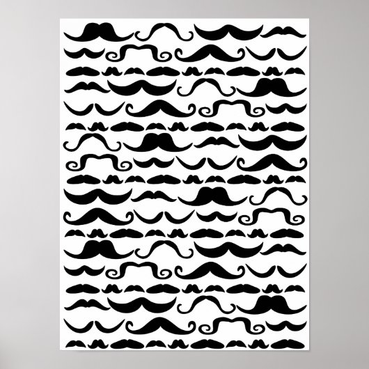 Mustache Pattern Poster (Vorne)