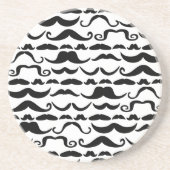 Mustache Pattern Sandstein Untersetzer (Vorne)