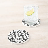 Mustache Pattern Sandstein Untersetzer (Seite)