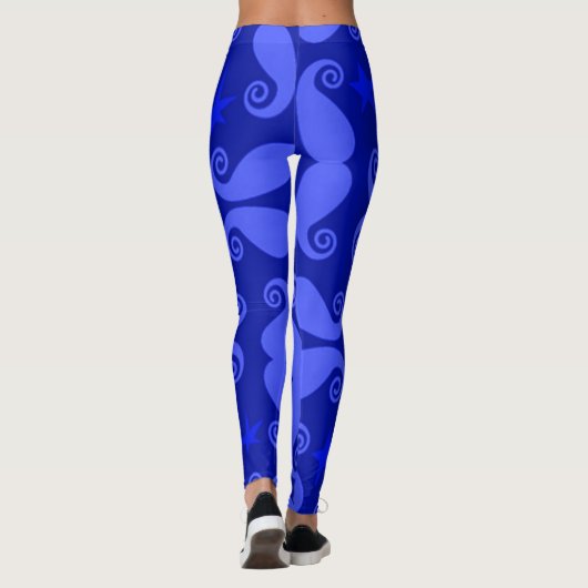 Mustache Pattern Workout Yoga-Leggings Leggings (Rückseite)