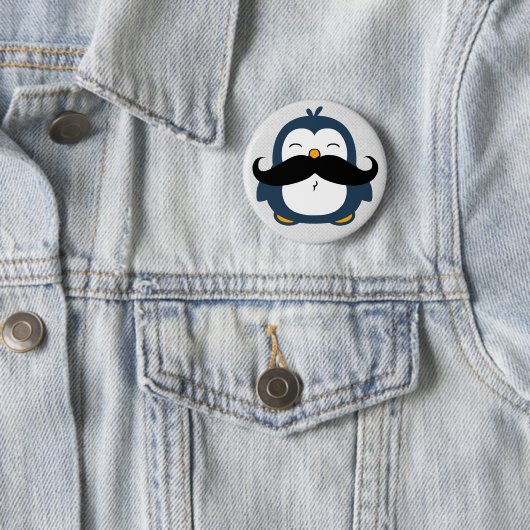 Mustache Penguin Button (Beispiel)