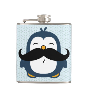 Mustache Penguin Flachmann
