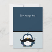 Mustache Penguin Happy Mother Day Card (Rückseite)