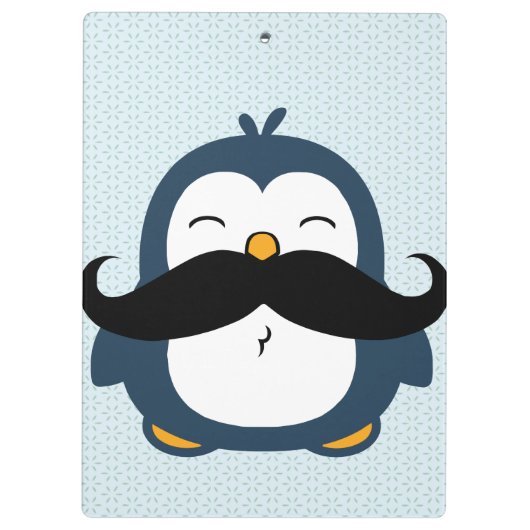 Mustache Penguin Klemmbrett (Rückseite)