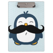 Mustache Penguin Klemmbrett (Vorderseite)