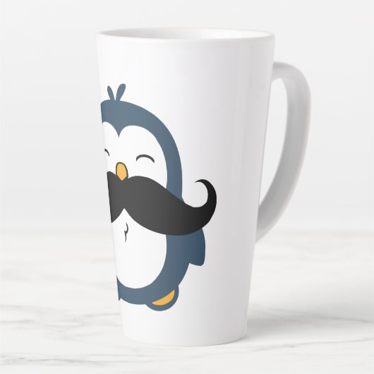 Mustache Penguin Milchtasse (Rechte Ecke)