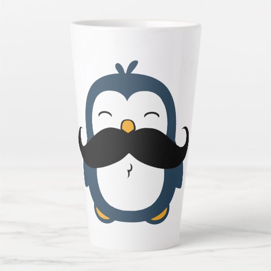 Mustache Penguin Milchtasse (Vorderseite)