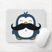 Mustache Penguin Mousepad (Mit Mouse)