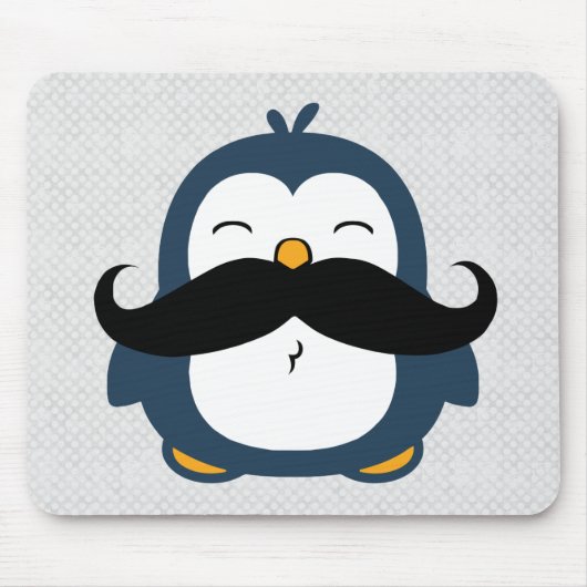 Mustache Penguin Mousepad (Vorne)