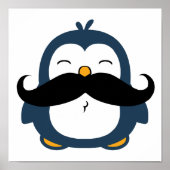 Mustache Penguin Trend Poster (Vorne)
